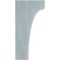Ekena Millwork 5 1/4"W x 6"D x 12"H Clarksville Wood Vintage Decor Bracket, Driftwood Blue BKTWD05X06X12CVBU - alternate 3